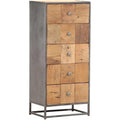 Hochschrank in Braun mit Schubladen