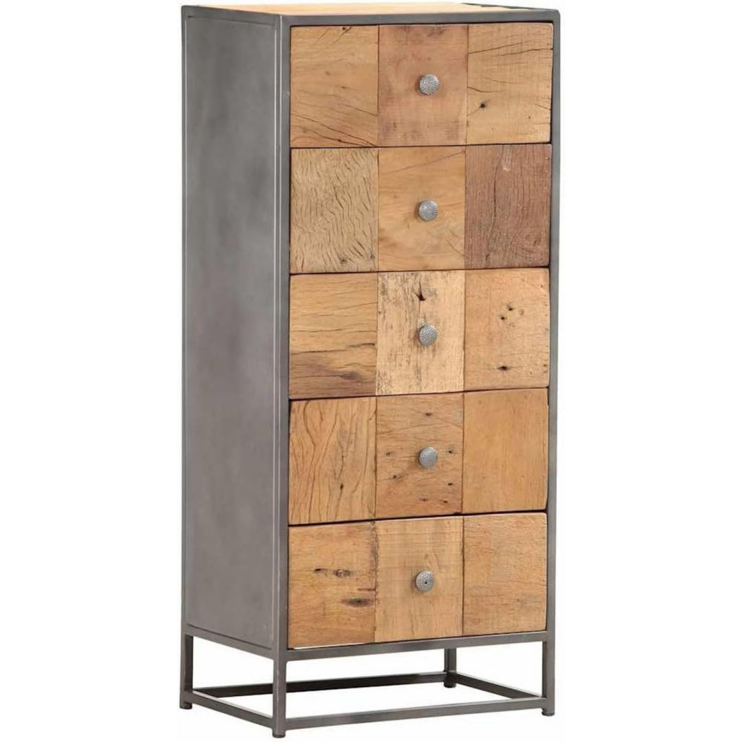 Hochschrank in Braun mit Schubladen