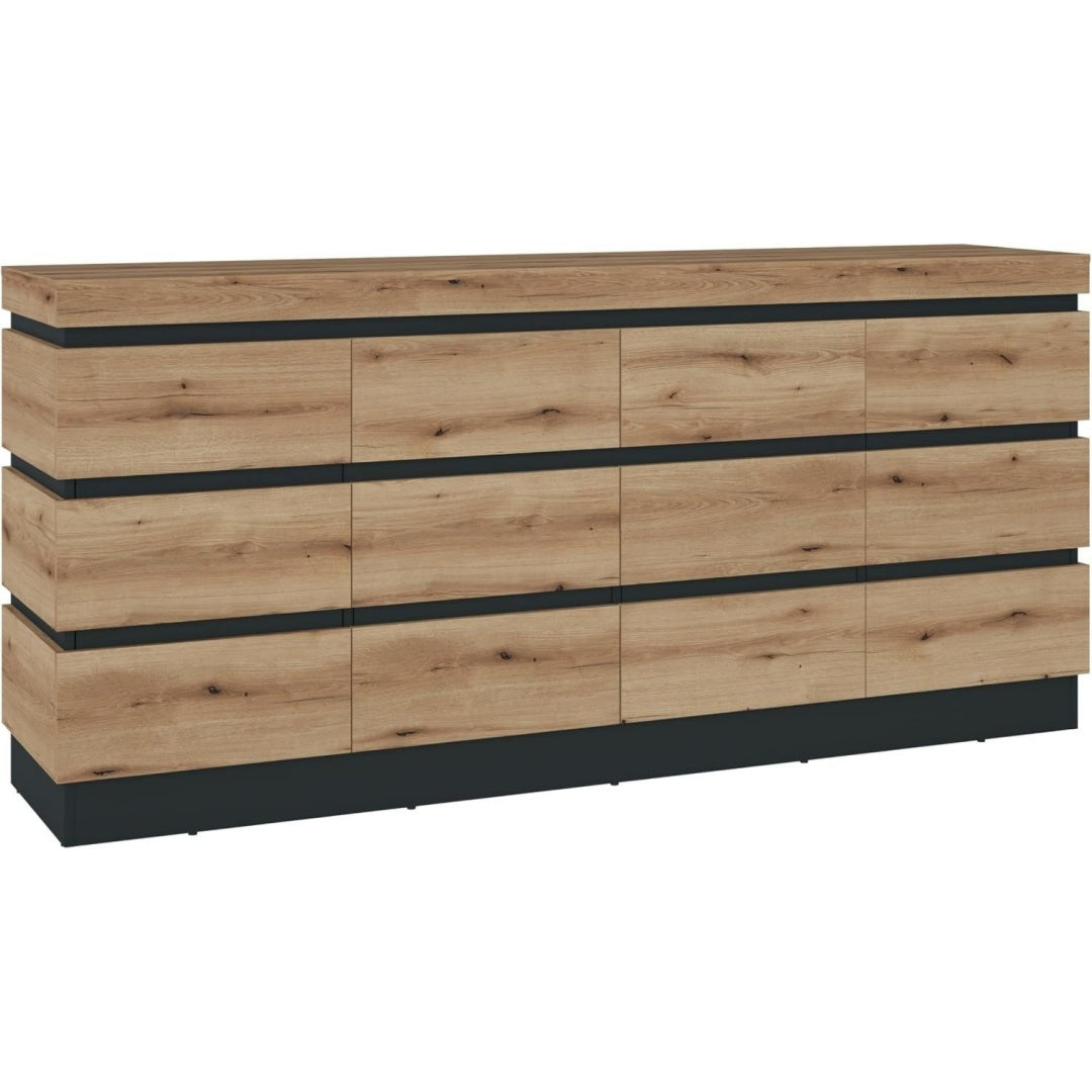 Sideboard mit grifflosen Fronten, sanft schliessenden Fronten und beschichteten Flaechen