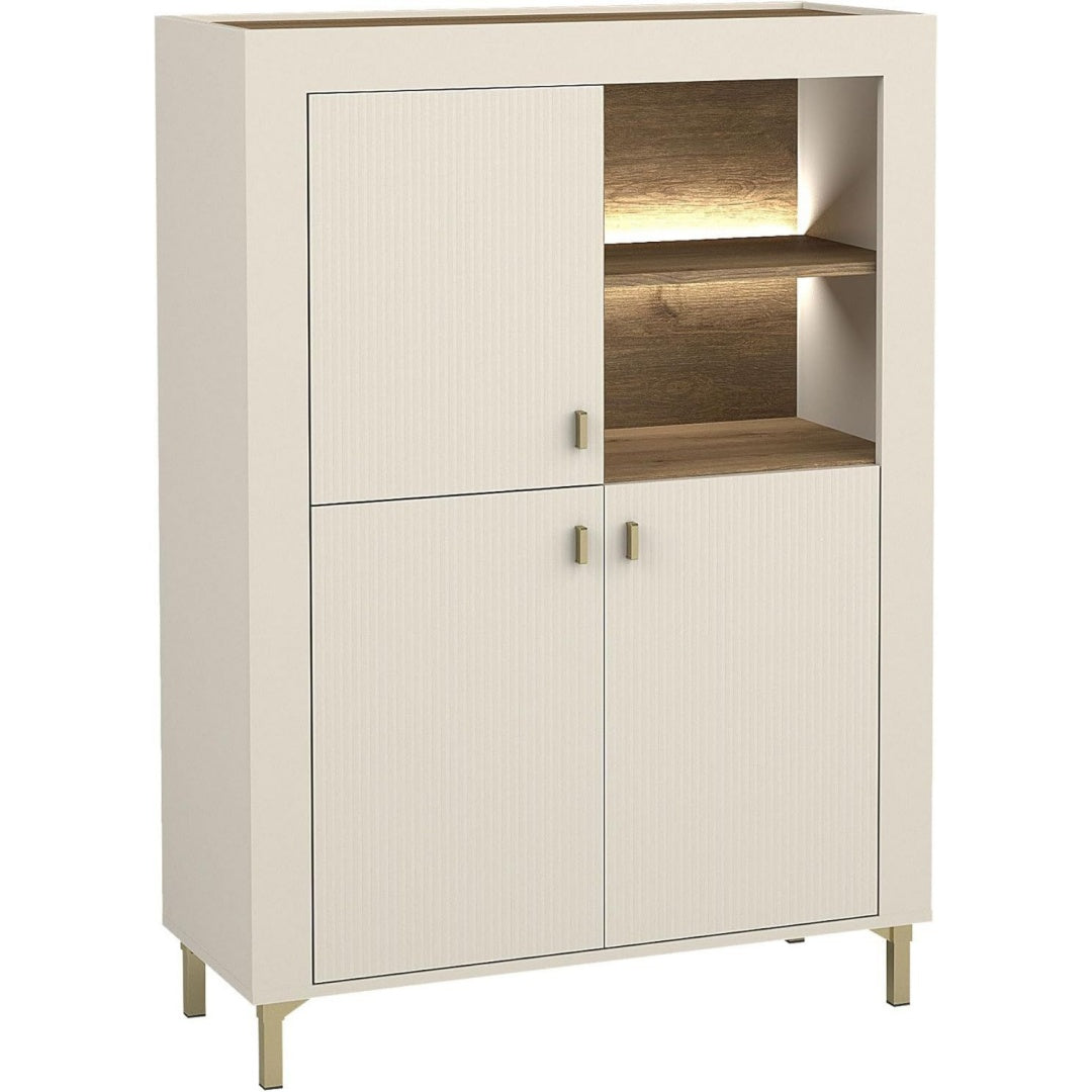 Sideboard verbindet Reliefstrukturen und LED Beleuchtung