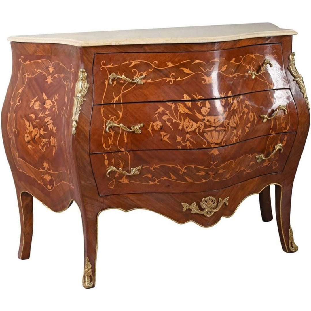Die Gestaltung von dem Sideboard wird durch Massivholz und Metall gepraegt
