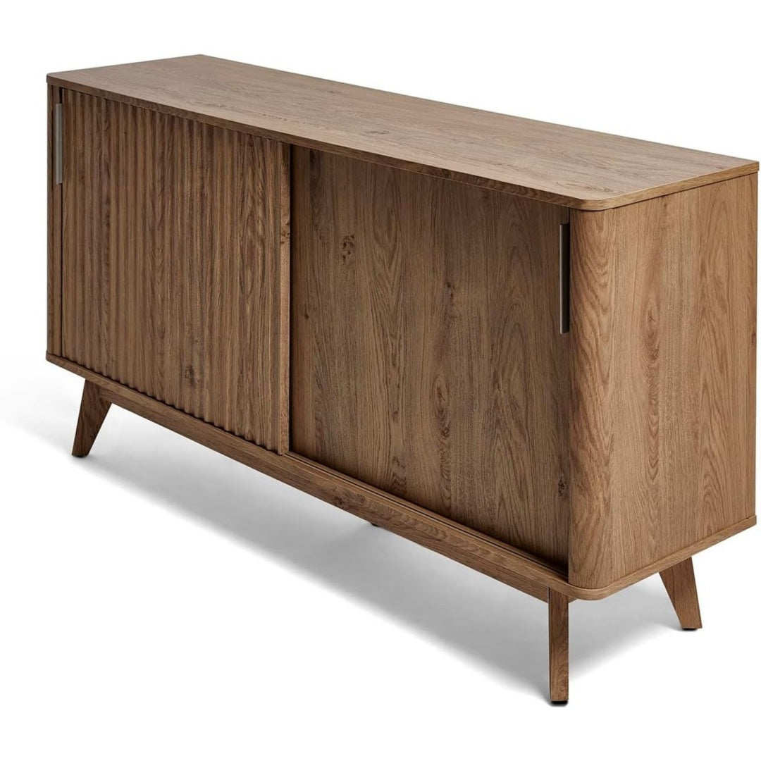 Sideboard aus Metall mit Reliefstrukturen