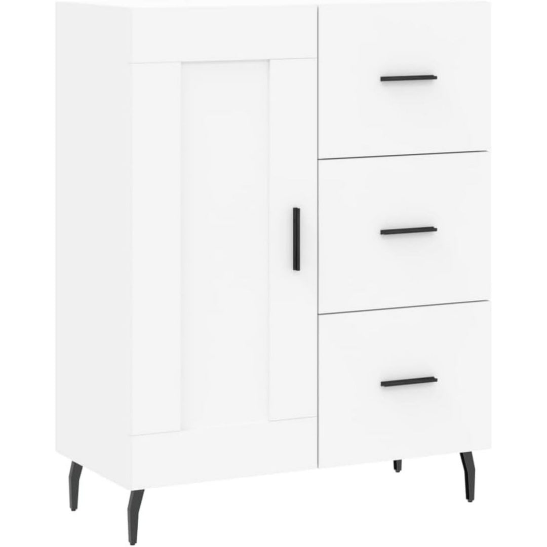 Sideboard aus Samt in Weiss mit den Massen 69.5 x 34 x 90 cm
