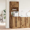 Das Sideboard zeigt 4 Tueren in Naturbraun