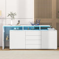 4 Schubladen und LED Beleuchtung an dem Sideboard