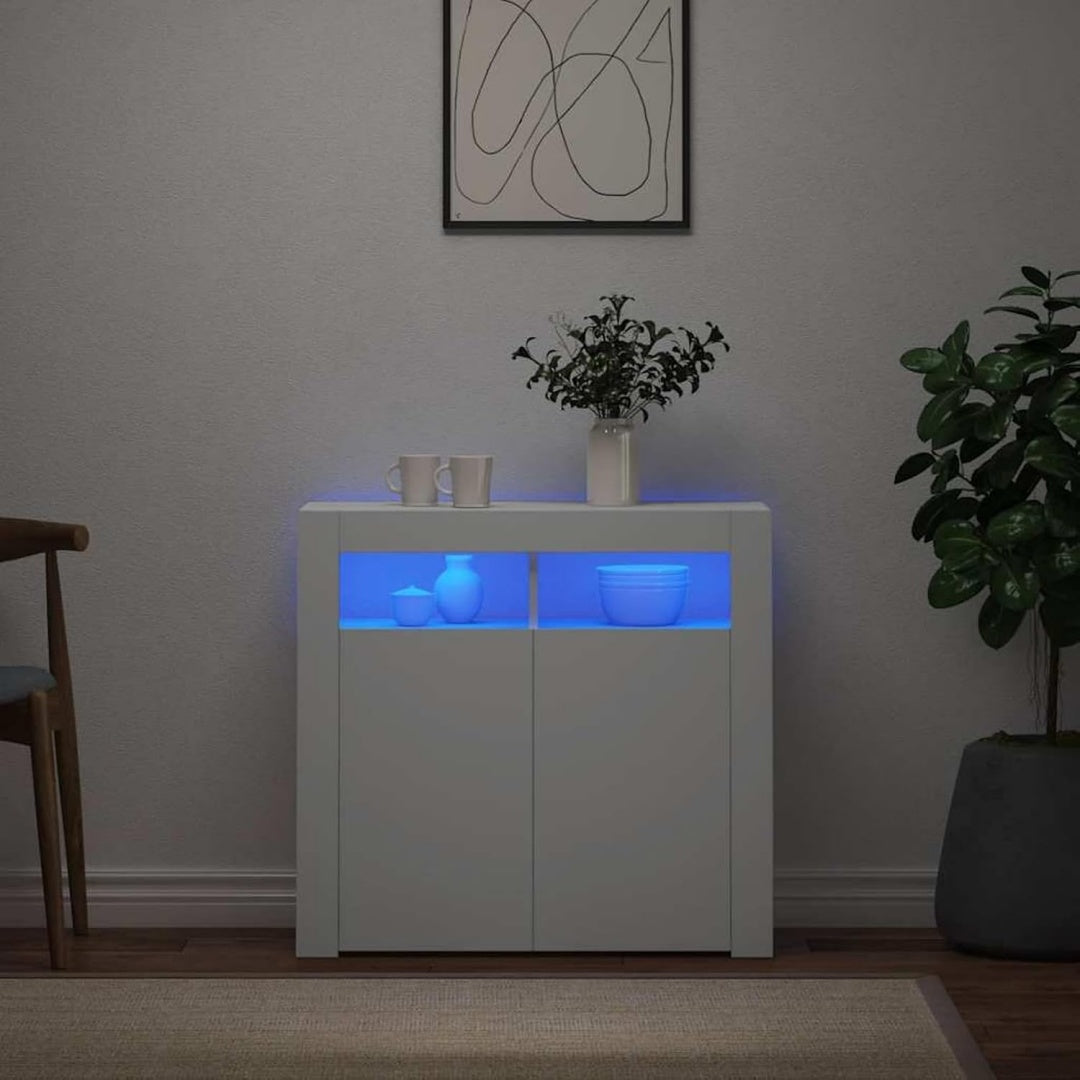 Sideboard mit den Massen 80 x 35 x 75 cm in Weiss