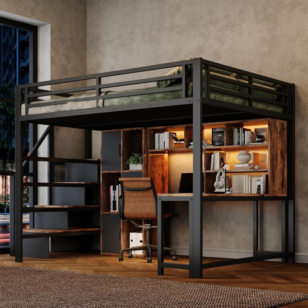Etagenbett mit LED Beleuchtung